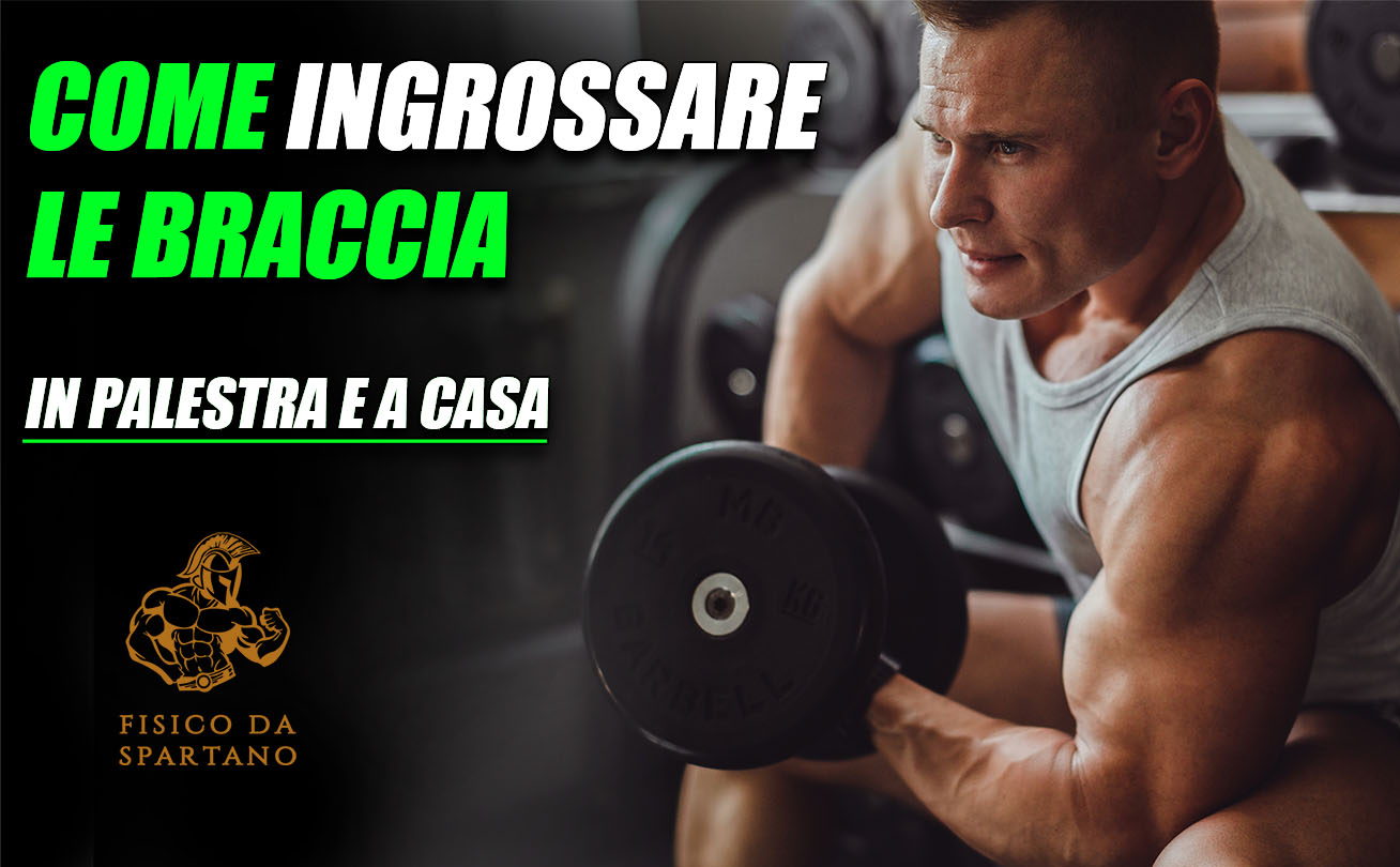 COME INGROSSARE LE BRACCIA IN PALESTRA E A CASA IN SOLE 6 SETTIMANE